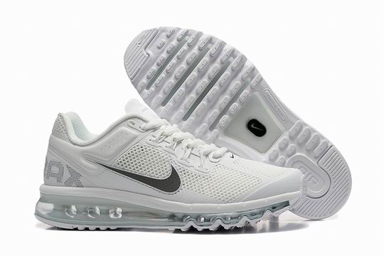 Nike Air Max 2013 White Men's Women's Shoes-05 - Click Image to Close